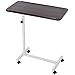 Price comparison product image HOMCOM Height Adjustable Over Bed Table with Wheels, C Shaped Laptop Desk, Portable Hospital Bed Table for Living Room, Bedroom, Brown