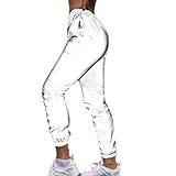 AIBEARTY Women Reflective Pants Casual Dance Sport Track Trouser Sweatpants Jogger Pants Party Festi