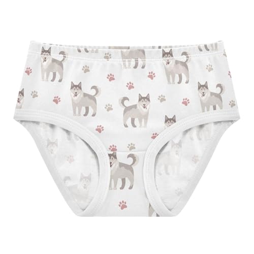 Girls Underwear Soft Cotton Cute Wolf Kids Panties in Sizes 2/3t, 4t, 5t, 6 and 8