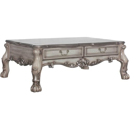 Acme Dresden Coffee Table in Vintage Bone White