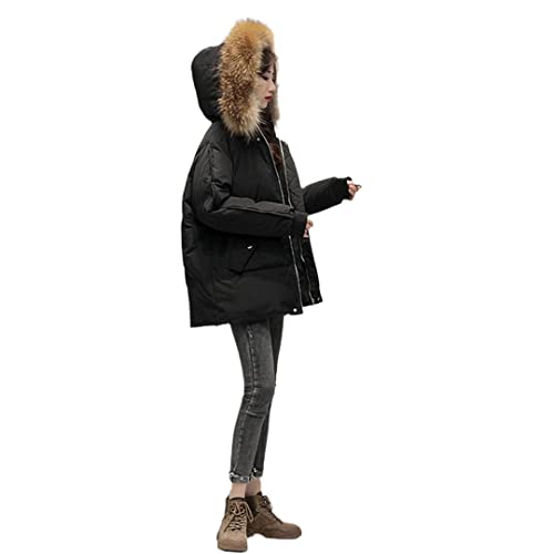 Manteau d'hiver court femme veste matelassée coréenne noire grande taille 3XL