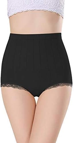 YAGVIZTummy Tucker Compression Panty Women Slimming/Shaping Underwear Elastic hip lift Plus size underwear sexy ladies panties For Safety Shorts/Under Skirt/Boyshort Panty with Lace, Free Size, Black
