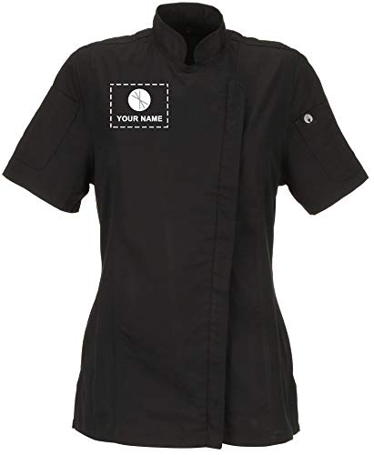 Chef Works Custom Womens Springfield Black Chef Coat - L