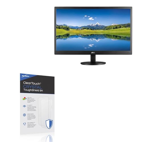 BoxWave Screen Protector Compatible With AOC E2070SWHN - ClearTouch Crystal ToughShield 9H (2-Pack), Clear 9H Tough Flexible Film Screen Protector