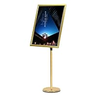 Support de Panneau de Menu d'entreprise publicitaire A2, Support de Panneau d'affiche de piédestal réglable, pour Debout au Sol avec Cadre réutilisable Ouvert à vis Noir