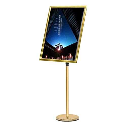 XZHWSZD Heavy Duty Metal Poster Stand Adjustable 28-48 Inch A2 Floor Holder Snap Frame Aluminum Display Sign Rack Stable Base for Business Events Retail Store Indoor Outdoor Use