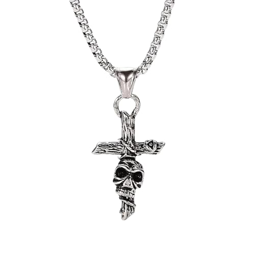 Collier squelette homme pendentif punk vintage bijoux mode fête