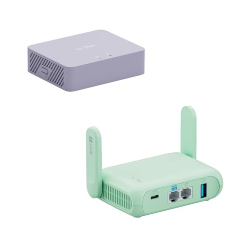 Image of GL.iNet MT5000 (Brume 3) High-Speed Wired VPN Security Gateway & GL.iNet GL-MT3600BE (Beryl 7) Portable Travel Router