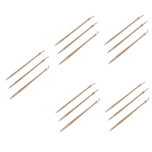 Pinceau de calligraphie chinoise en bois avec trois tailles de pointes pour le dessin