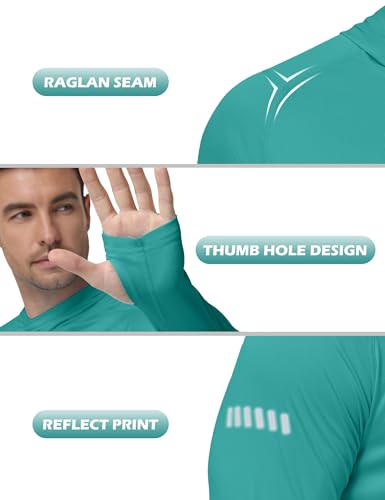 Image of Roadbox Men's UPF 50+ Sun Hoodie, UV Long Sleeve Fishing Shirts Rash Guard