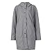 ChicCrate Women's Winter Fashion 2025 Single Breasted Long Wool Coat Fall With Hood Casual Wool Blend Winter Trench Jacket（1-Gray,Small)