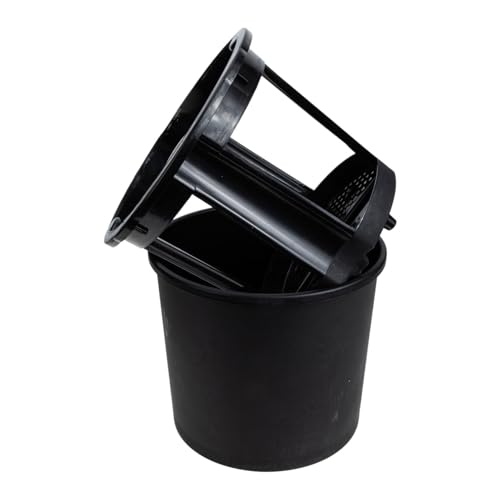DECOMELODY Secchio per Piantare Patate e Arachidi Doppio Strato, Vaso Durevole in Plastica Nera 29x26,5 Cm, Accessorio per Giardinaggio Domestico e Coltivazione in Spazi Ridotti