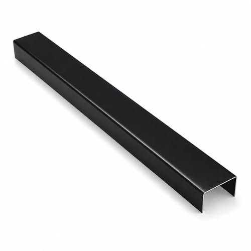 U-Profil Aluminium 40 mm Schenkel RAL 9005 Schwarz 1 mm – Alu nach Maß, 2000 mm, SCHENKEL: 40x160x40 mm
