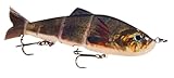 9' Summer Dancer Swimbait Glide Bait Rainbow Trout Bluegill Multi Jointed Lifelike Hard Swim Bait Bass Fishing Lure Diving (Gizzard Shad INJ)