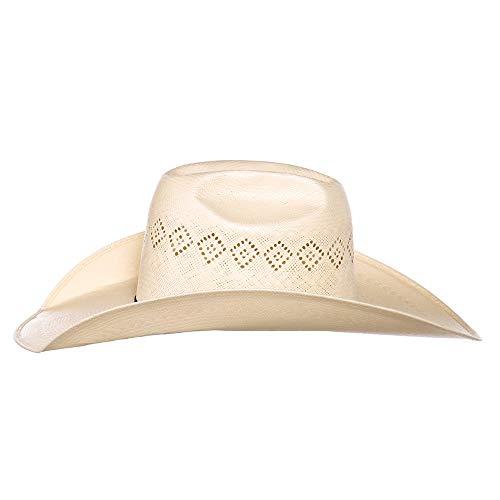 24K Shantung Diamond 4 1/2" Brim Open Crown Straw Hat3