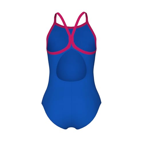 Image of Arena Girls' Feel Solid Light Drop Back Swimsuit Thin Straps Stretchy One Piece Kids Bathing Suit