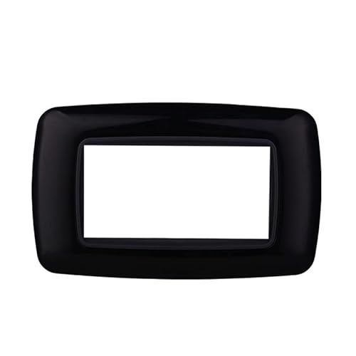 Placche In Tecnopolimero Compatibili Living 3-4-7 Moduli Colori Assortiti Ettroit (4 Moduli, Nero)