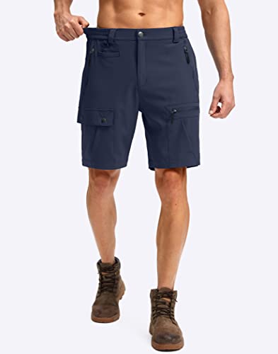 G Gradual Men's Hiking Cargo Shorts With Zipper Pockets Lightweight Stretch Outdoor Tactical Shorts For Men Golf Fishing (Navy, Xxl) #TOP1