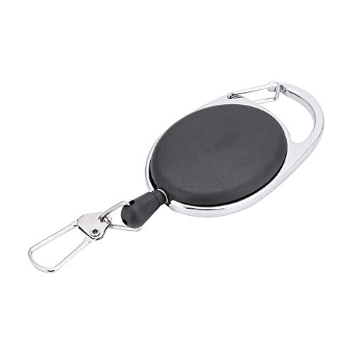 Alomejor Anti-Theft Keychain Retractable Reels Key Holders Chains Key Split Ring for Outdoor