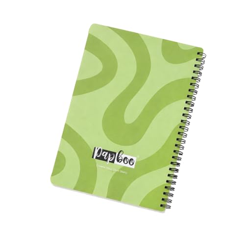 Image of PAPBOO A5 Handy, Pawsitivity, Easy to Carry Spiral Wiro Notebook : 100 GSM Natural Shade Paper, Dot Grid, 120 Pages, Journal, Diary, Gift