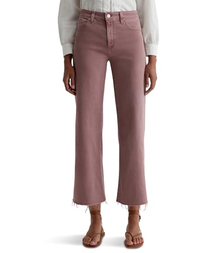 AG Women's Saige Mid-Rise Wide Leg in Sulfur Dusty Mauve
