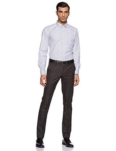 Image of Hang & Wear Men's Plain Regular fit Formal Shirt (MS-G12- Grey 38)