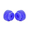 Bevel Gear Pinion Hardware Mechanical 1pcs Blue Nylon Spur Gear 2M 15 Teeth-30 Teeth Mode 2 Motor Gear with Step Plastic Gear Bore 14mm (Keyway 5mm)(16 Teeth)