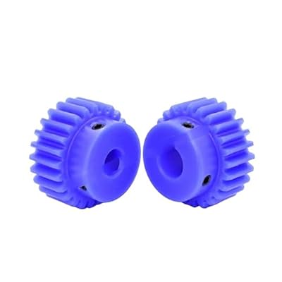 Bevel Gear Pinion Hardware Mechanical 1pcs Blue Nylon Spur Gear 2M 15 Teeth-30 Teeth Mode 2 Motor Gear with Step Plastic Gear Bore 14mm (Keyway 5mm)(16 Teeth)