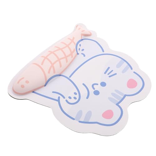 Alfombrilla de ratón con soporte para muñeca de fibra de leche y base antideslizante