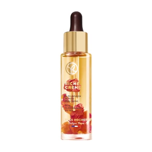 Yves Rocher RICHE CRÈME Oleo Infusion 30ml - Aceite Facial con Extracto de Rosa- Enriquecido con Aceite de 1000 Rosas para Fomentar la Regeneración Celular - Activos Anti-Aging - 30 ml