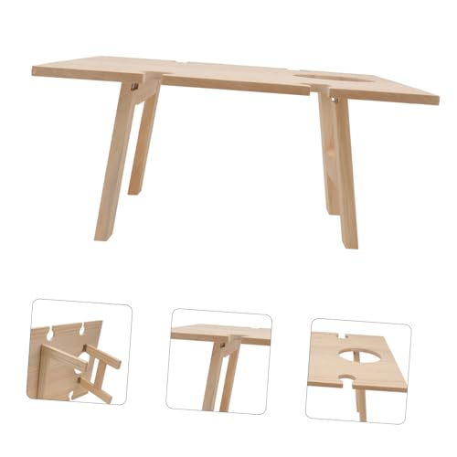 Table à vin extérieur et pique-nique au camping avec support de verres stable - 5