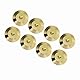 8 Stück 25 x 4 mm Universal Kupfer Lautsprecher Spikes Pads Lautsprecher Shock Base Pad Isolation Ständer Füße Kegel Basis Matten Bodenscheibe (Gold)