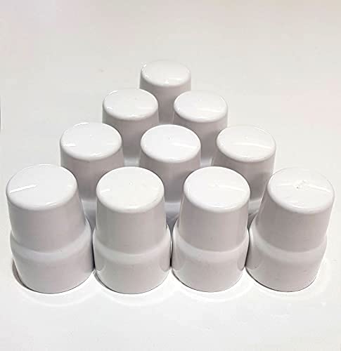 Radiator Valve Caps - Durable Plastic Vale Caps Easy Fit - Eliminate Risk of Radiator - Universal Replacement Valve Covers Pack of 10 (Colour - White)