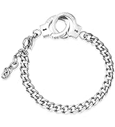 Yifnny Handcuff Bracelet, Mini Handcuff Bracelet Stainless Steel Anklet Friendship Statement Cuba...