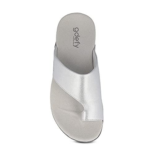 Gravity Defyer Women's GDEFY Etztal Leather Fashion Sandal - VersoShock Proven Performance Orthotic Slides2