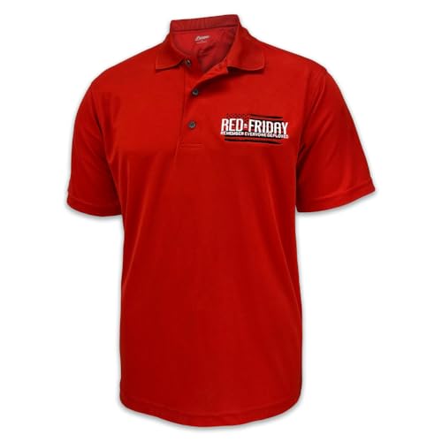 Armed Forces Gear R.E.D. Friday Camiseta Polo Bordada de Rendimiento (Rojo) miniatura 1