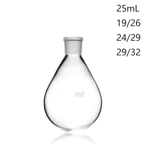 Flacon de 25 ml en verre borosilicaté à fond rond et col rodé standard pour labo - 2
