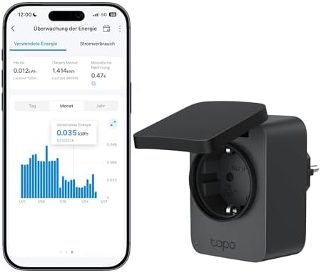 Tapo P410M WLAN Outdoor Steckdose, Smart Home Plug mit Stromzähler, IP54, funktioniert mit Alexa, Google Assistant, Siri, SmartThings & Matter, Fernsteuerung, Zeitplan, 2,4 GHz, 36
