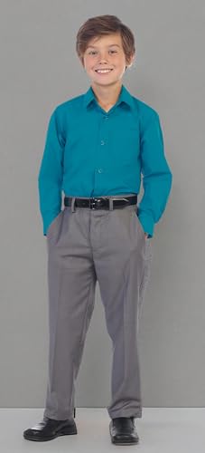Image of Gioberti Boys Long Sleeve Solid Dress Shirt