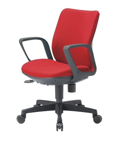 [身体を預けた瞬間に感じる極上の掛け心地 OA-3115FJ サークル肘]アイコ オフィスチェア デスクチェア 人間工学 テレワーク (ローバック/カーマイン)