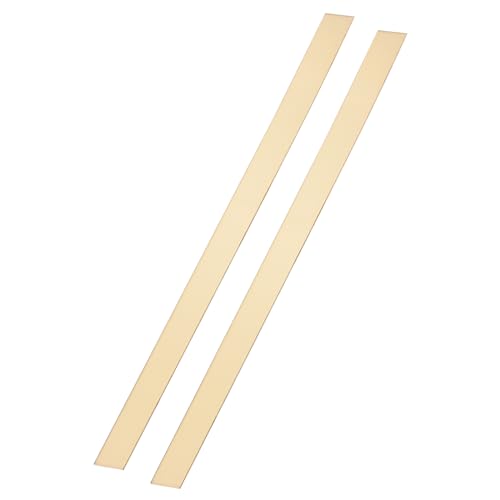 uxcell 2 Pcs H62 Brass Flat Bar Stock, 0.03