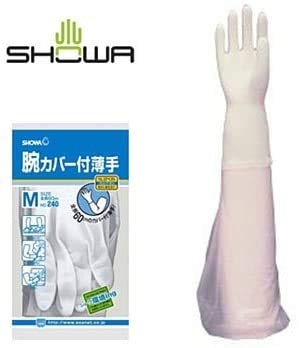 ショーワ手袋 ビニローブ 炊事用ゴム手袋 ビニール手袋 腕カバー付耐油