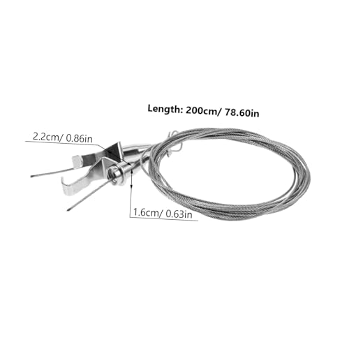 Image of Adjustable Picture Hanging Wire Kit Stainless Steel 4 Hooks Photo Frame Hanging Hardware for Indoor Outdoor