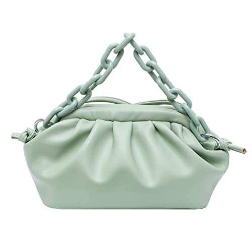 Sac a main femme petit format en cuir PU plissé avec finitions vintage rétro