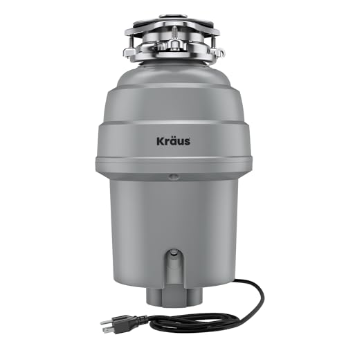 KRAUS WasteGuard High-Speed 3/4 HP Continuous Feed Ultra-Quiet Motor Garbage Disposal with Power Cord and Flange Included and Universal Mount, KWD210-75MGR - image 1