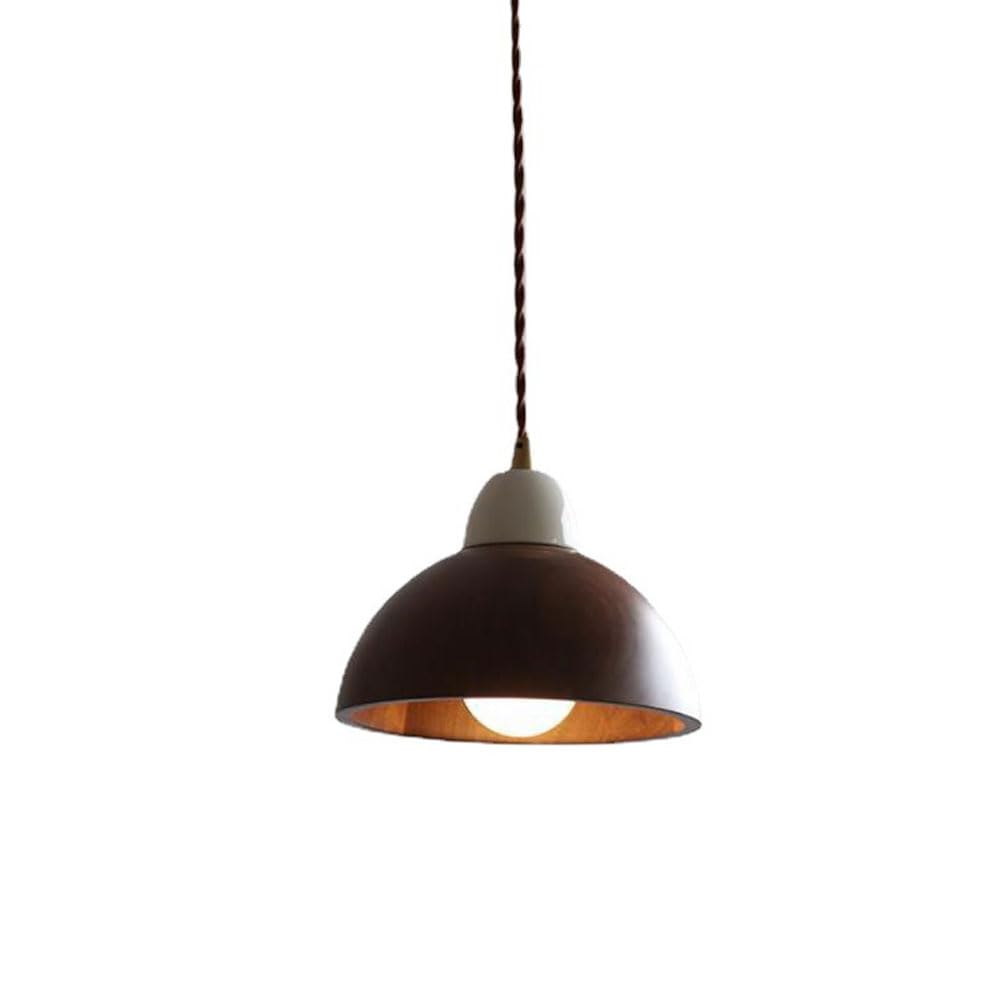 Suspension en noyer noir massif luminaire de bar et table à manger en bois noble