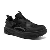 Men's Orthopedic Diabetic Wide Walking Shoes: Stylish Arch Support Plantar Fasciitis Orthotics Foot Pain Relief Sneakers, Breathable Leisure Outdoor Standing Work Hammer Toes Shoes Black Size 11