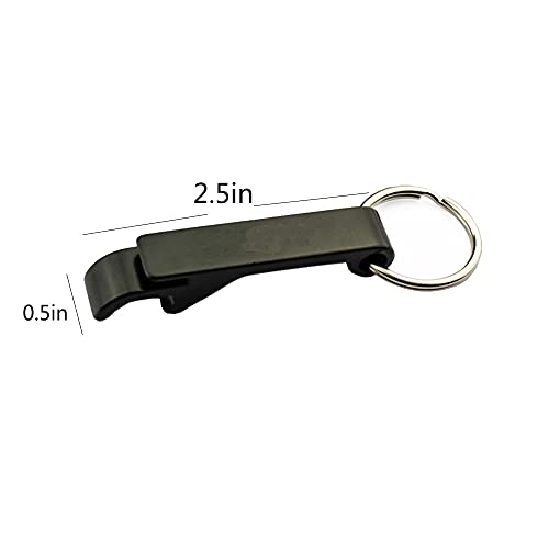 6Pcs Bottle Openers Key Chain Black Beerbottle Openers #TOP3