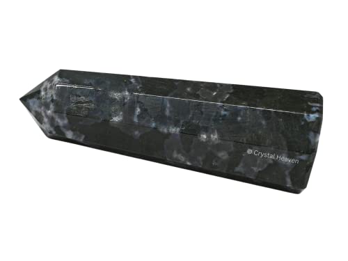 Image of Crystal Heaven Indigo Gabbro Crystal Tower Obelisk Point For Chakra, Healing And Balancing - Aaa Grade Original Certified Gemstone Agate For Reiki Meditation Yoga Spiritual (3-4 Inches)