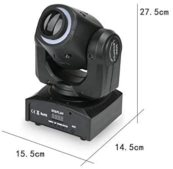 Jcywflody 60W Led Moving Head Light 8 Gobo 8 Pattern Spotlight By Dmx Controlled 9/11 Channel For Disco Club Party Stage Lighting Shows #TOP2